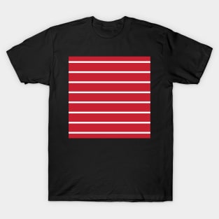 Narrow red and white stripes 4 T-Shirt